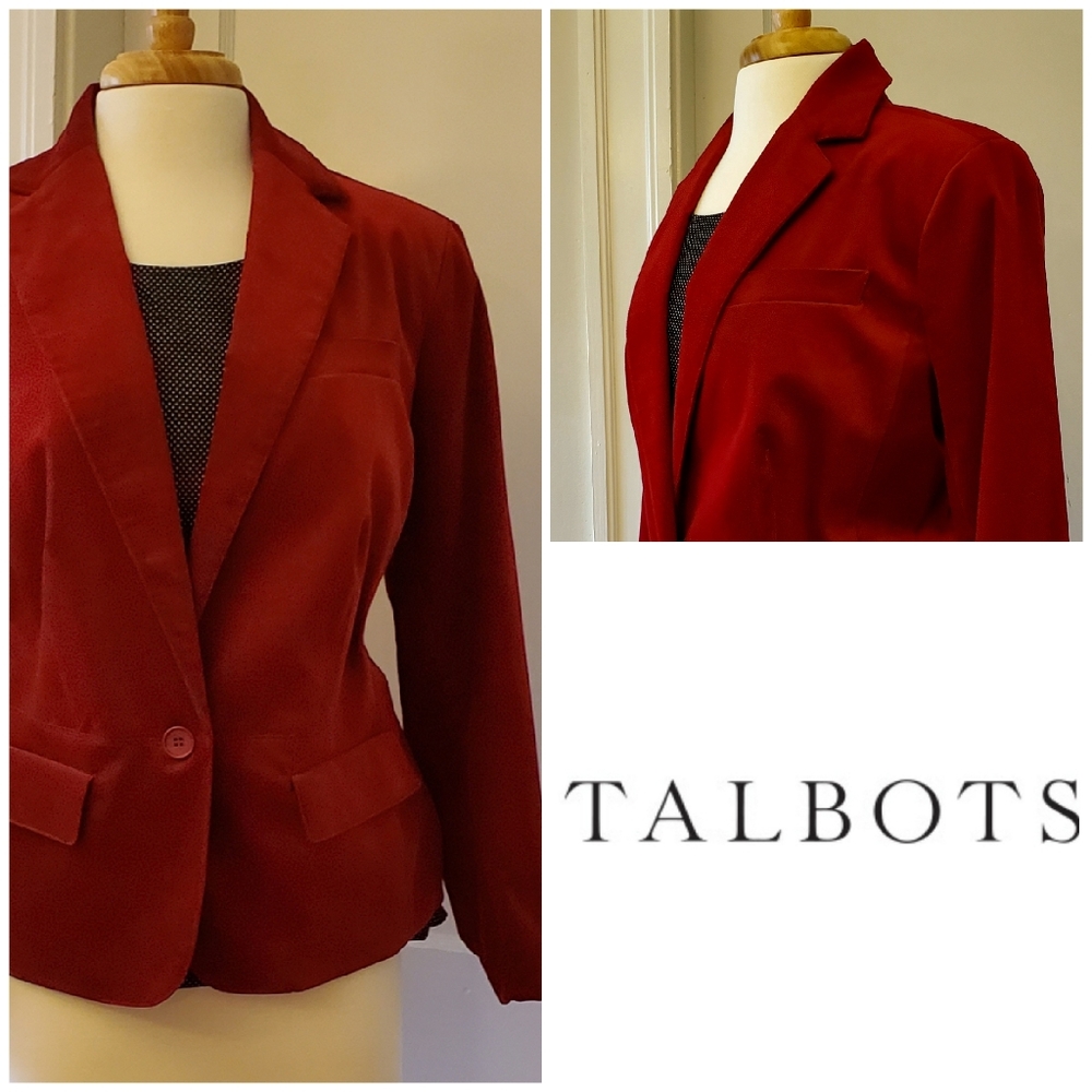 Talbots Red Velvet Blazer